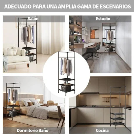 Perchero organizador para esquinas