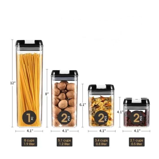 Set De 7 Contenedores Para Almacenar - Imagen 3