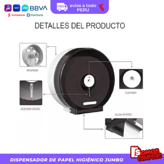 Dispensador De Papel Higienico Jumbo - Imagen 4