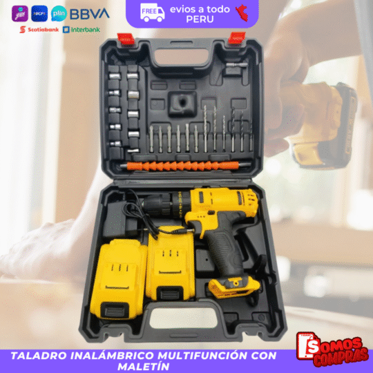 Taladro Inalámbrico Multifunción con Maletín