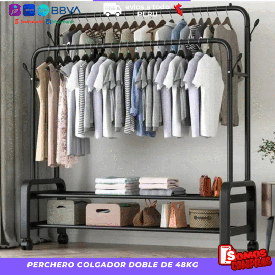 Perchero Colgador Doble de 48kg