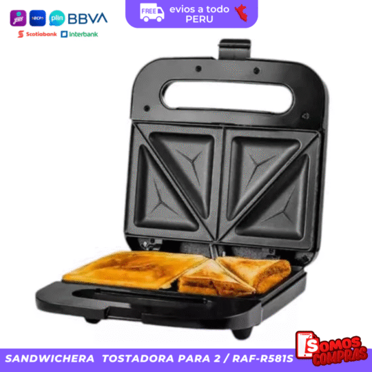 Sandwichera-Tostadora Para 2 RAF - Imagen 3