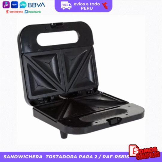 Sandwichera-Tostadora Para 2 RAF - Imagen 2