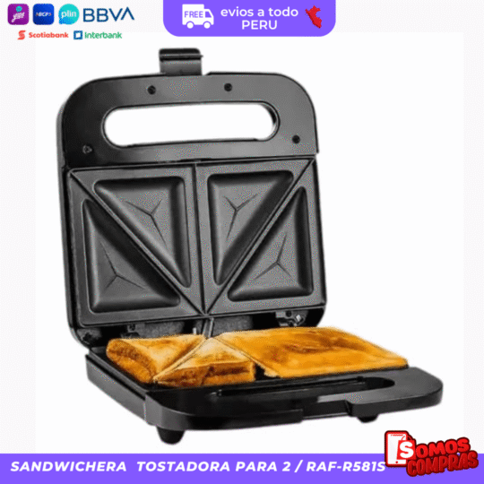 Sandwichera-Tostadora Para 2 RAF - Imagen 4